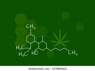 Vector graphics background drugs with cannabidiol