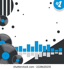 Vector graphics. Background for your text with a musical theme.