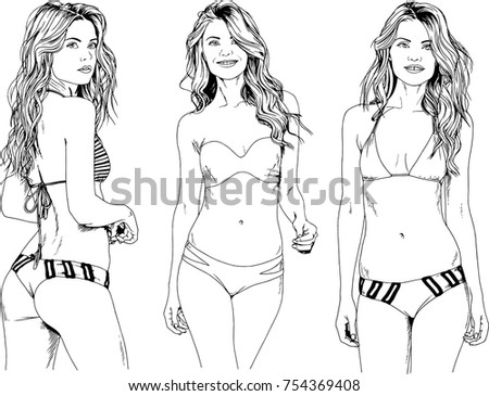 Sketches of girls in bikinis Something is. sketches of girls in bikinis many