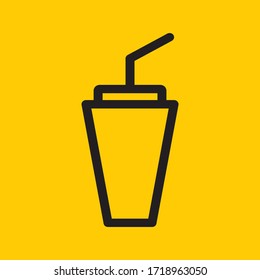 vector graphics of beverage bottle line style icon