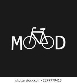 Vector graphics of Bicycle. Vector icon bicycle. Cycling concept. Sign for bike path Isolated on white background. Trendy flat style for graphic design, logo, website, social media, UI, mobile app,etc