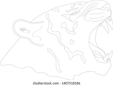 vector graphics of a big predatory cat