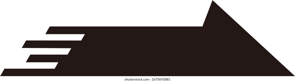 Gráficos vetoriais com uma seta preta de velocidade