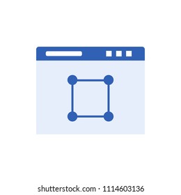 vector graphics in the browser colored icon on white background