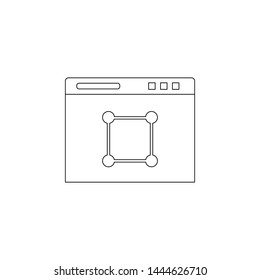 Vector graphics in the browser colored icon. Element of programming for mobile concept and web apps icon. Outline, thin line icon for website design and development, app