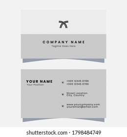 Vector Graphics of a Business Card Design, with a Minimalist Gray and Black Color Scheme. Suitable for you to use