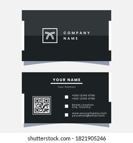 Vector graphics of a Business Card Design, with Dark Style. Perfect for you to use