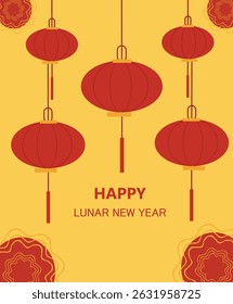 vector graphics celebrating Happy Lunar New Year. Features Chinese dragons, ox, lanterns, dumplings and gold. Perfect for CNY greeting cards and festive social media posts.