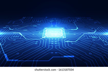 Vector graphics. chip processor speed technology background. vector illustration