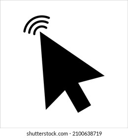 Vector graphics. Click pointer icon. Cursor Click, Hand Clicks and Load Waiting Icons. Website arrows or hand cursors tools, computer interface button. Isolated symbols. 