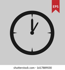 Vector graphics of a clock graphic showing 01:00, can be used as an alarm, reminder, or schedule, or time icon