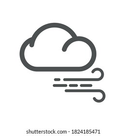
Vector graphics . Cloud with wind.