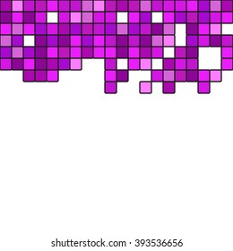 Vector graphics. Coloured mosaic. For web design, graphic arts, presentations, textile industry. The white field for the text. Purple color