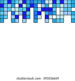 Vector graphics. Coloured mosaic. For web design, graphic arts, presentations, textile industry. The white field for the text