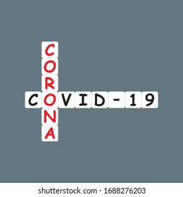 gráficos vectoriales de un puzzle de virus de la corona