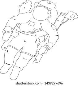 vector graphics cosmonaut , orbit , skafander