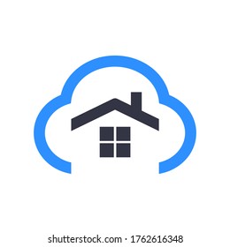 Vector graphics .
Creative illustration of a house in the cloud.