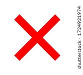 Vector graphics. Cross. Incorrect. Illustration