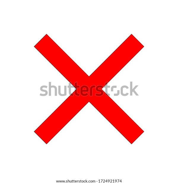 Vector Graphics Cross Incorrect Illustration Stock Vector (Royalty Free ...