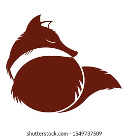 Vector graphics. Cunning fox. Suitable for icon and logo