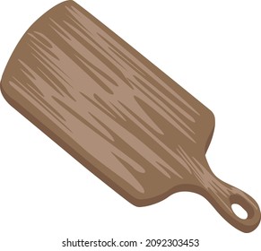 Vector graphics. Cutting wooden board	