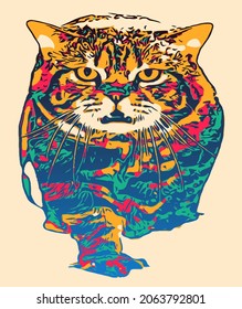 Gráficos vectoriales que representan a un gato británico. 
Se utiliza para varios proyectos de diseño, objetos, cosas.