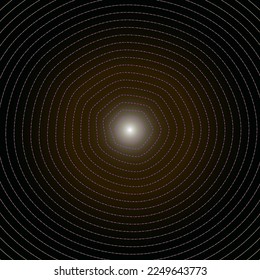 Vector graphics. Design element.Dark abstract background with gradient and concentric circles.