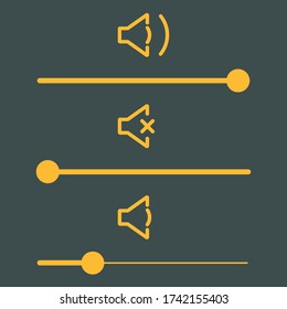 Vector graphics. Different volume levels.