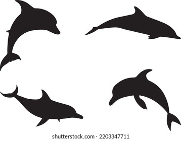 Vector Graphics Dolphin Clip Art Image Illustration for Free .EPS