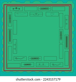 vector graphics done in illustrator done in green color