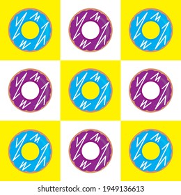 Vector Graphics of Donuts with Various Flavors