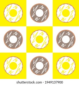 Vector Graphics of Donuts with Various Flavors
