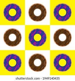 Vector Graphics of Donuts with Various Flavors