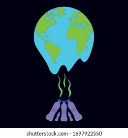 
Vector graphics, eps-10, global warming