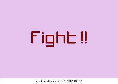 Vector graphics of fight words