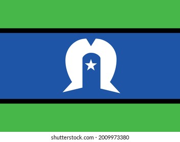 Vector Graphics Of Flag Of The Torres Strait Islanders. Image Of Flag That Represents Torres Strait Islander People - Shutterstock ID 2009973380