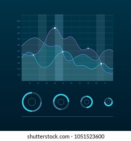 Vector graphics. Global economy statistic information. Info elements for business, politics or social concepts