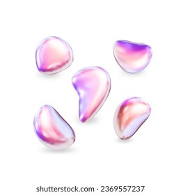 Vector graphics of glossy holographic shapes