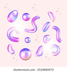 Vector de Formas holográficas brillantes