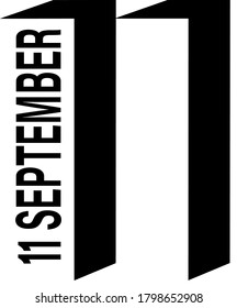 
Vector graphics in grazing about the victims of September 11, 2001