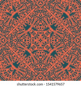Vector graphics. Hand drawn ornament. Stylish print. Symbol, emblem, element. Print for textiles.
Seamless pattern.