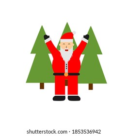 Gráficos vectores de personajes felices, de moda y lindos de Santa Claus, estupendos para avatares, íconos, mascotas y más