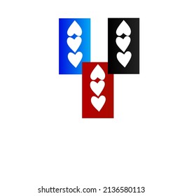 vector graphics of heart icon with pattern