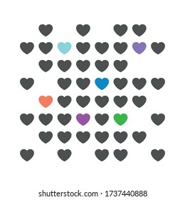 
Vector graphics .
A lot of hearts on a white background .EPS-10