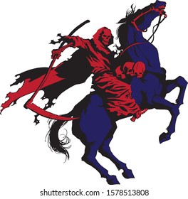 vector graphics are a horseman of the Apocalypse on horseback