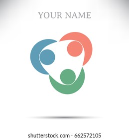 Vector graphics icon collaboration of a group of people