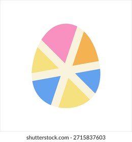 Icono de gráficos de Vector para huevo colorido