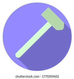 Vector graphics, icon of construction tools, hammer. Flat design.