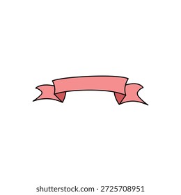 Icono de gráficos de Vector para la cinta rosa decorativa
