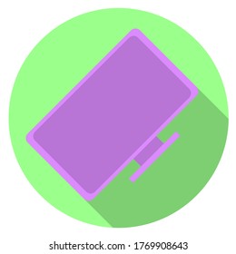 Vector graphics, icon of electronic equipment, TV. Flat design.